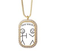 no/no Back Line Body Art Deco Fashion Collier Pendentif Diamant Cristal Doré Bijoux