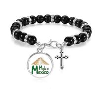 no/no Bracelet de perles mexicain avec paysage mexicain et ruines pour homme et femme
