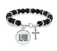 no/no Bracelet de perles style bohème avec effet de code barres pour homme et femme