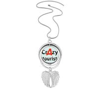 no/no Brève Collier avec pendentif en forme d'ailes d'ange, M