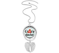 no/no Brève Collier avec pendentif en forme d'ailes d'ange, M