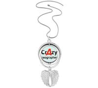 no/no Brève Collier avec pendentif en forme d'ailes d'ange pour géographe, M