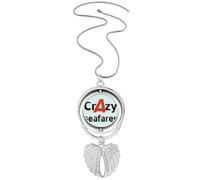 no/no Brève Collier avec pendentif en forme d'ailes d'ange pour navigateur marin, M