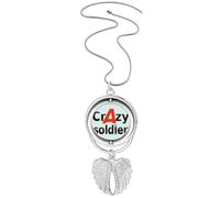 no/no Brève Collier avec pendentif en forme d'ailes d'ange pour soldat, M