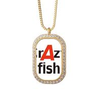 no/no Brief Best Cool Fish Fish Collier Pendentif Diamant Cristal Doré Bijoux
