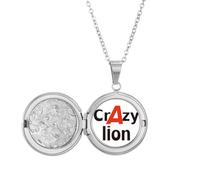 no/no Brief Best Cool Lion Mâle Lion Médaillon Collier Hold Photo Bijoux Cadeau d'anniversaire