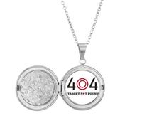 no/no Bull Eye Miss Target Aim Collier avec médaillon Art déco