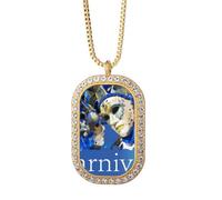 no/no Carnaval Love Between Men Women Collier Pendentif Diamant Cristal Doré