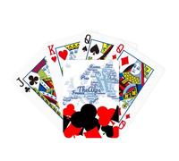 no/no Carte EU Landmark Geography Wordcloud Symbole Poker Jeu de cartes classique