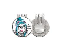 no/no Cat Head The Taste Of Snow Marqueur de balle de golf pour animal domestique Clip en émail magnétique