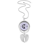 no/no Chérir Signification du destin Zen Art Déco Fashion Pendentif Ailes d'ange Collier Bijoux, M