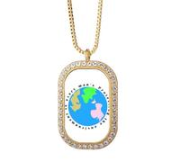 no/no Cherish Earth Protect Collier avec pendentif en cristal de diamant Doré
