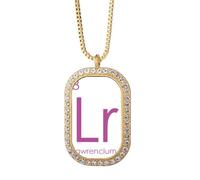 no/no Chestry Elements Collier avec pendentif en forme de tableau périodique Actinide Lawrencium Lr