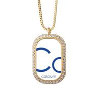 no/no Chestry Elements Collier avec pendentif en forme de tableau périodique en cristal de diamant Doré