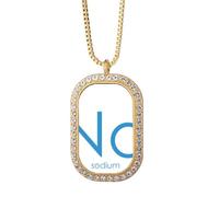 no/no Chestry Elements Collier avec pendentif en forme de tableau périodique en métal alcalin et sodium
