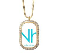 no/no Chestry Elements Collier avec pendentif en forme de tableau périodique en métal pauvre Nihonium NH Bijoux dorés