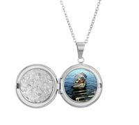 no/no China Lake Médaillon photo de pêche sur le lac Cadeau d'anniversaire