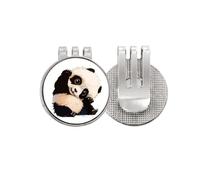 no/no China Panda Cubs Trottie Marqueur de balle de golf en émail magnétique