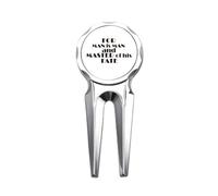 no/no Citation For Man Is Man And Master Of His Fate Golf Divot Tool Outil de réparation de marqueur de balle de golf