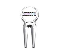 no/no City Radio Moscow Building Golf Divot Tool Golf Ball Marker Outil de réparation