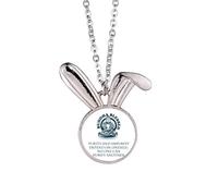 no/no Clean Decisions Affect Themselves Collier avec pendentif lapin