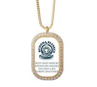 no/no Clean Decisions Collier avec pendentif en cristal de diamant Doré