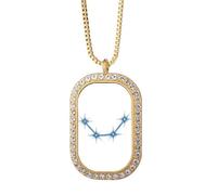no/no Clever Beautiful Lucky Stars Collier avec pendentif en cristal de diamant Doré