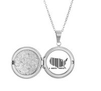 no/no Collier avec carte américaine, code-barres, art déco, médaillon tendance, bijoux, cadeau d'anniversaire