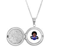 no/no Collier avec médaillon « Black Day Freedom Equal Rights » - Cadeau d'anniversaire