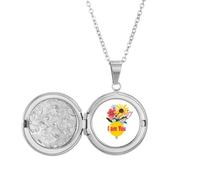 no/no Collier avec médaillon « Couple Love Eternal Companionship » - Cadeau d'anniversaire