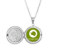 no/no Collier avec médaillon « Dad Antarctica Tourism Explore Love » - Cadeau d'anniversaire