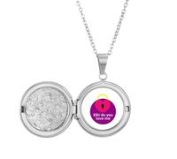 no/no Collier avec médaillon en anglais classique avec paroles émotionnelles - Cadeau d'anniversaire
