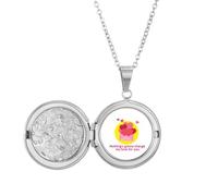 no/no Collier avec médaillon en anglais classique avec paroles émotionnelles - Cadeau d'anniversaire