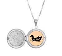 no/no Collier avec médaillon en forme de canard, motif oiseaux et canard, cadeau d'anniversaire
