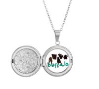 no/no Collier avec médaillon en forme de cornes de buffle Art Déco - Cadeau d'anniversaire