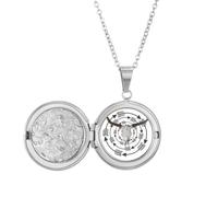 no/no Collier avec médaillon en forme de flèches et cornes rayonnant autour d'une photo, cadeau d'anniversaire