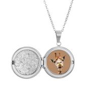 no/no Collier avec médaillon en forme de girafe - Cadeau d'anniversaire
