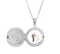 no/no Collier avec médaillon en forme de girafe tropicale africaine - Cadeau d'anniversaire