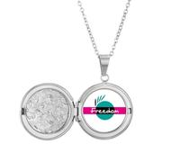 no/no Collier avec médaillon Freedom Equal Rights Noir