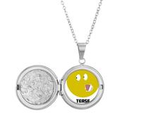 no/no Collier avec médaillon jaune Lol Tease pour image, bijoux, cadeau d'anniversaire