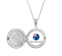 no/no Collier avec médaillon koala drapeau australien - Cadeau d'anniversaire