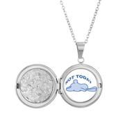 no/no Collier avec médaillon motif animal mensonges art déco