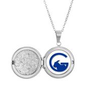 no/no Collier avec médaillon motif chèvres - Art déco - Cadeau d'anniversaire