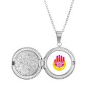 no/no Collier avec médaillon pour couple d'amour éternel Art déco