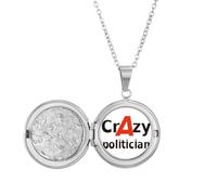 no/no Collier avec médaillon pour homme d'État politicien - Cadeau d'anniversaire
