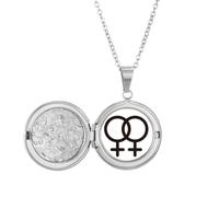no/no Collier avec médaillon pour identifier l'égalité des sexes des femmes - Bijoux - Cadeau d'anniversaire