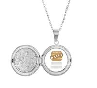 no/no Collier avec médaillon pour journaux - Cadeau d'anniversaire