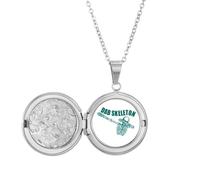 no/no Collier avec médaillon squelette de danse - Cadeau d'anniversaire