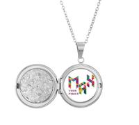 no/no Collier avec médaillon « Strength Hope » - Art Déco - Idée cadeau d'anniversaire