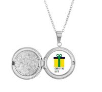 no/no Collier avec médaillon style art déco style carnaval du Brésil Rio Cadeau d'anniversaire